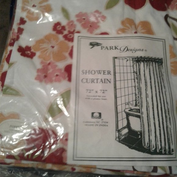 Park Designs Bath Fabric Shower Curtain Poppy Poshmark